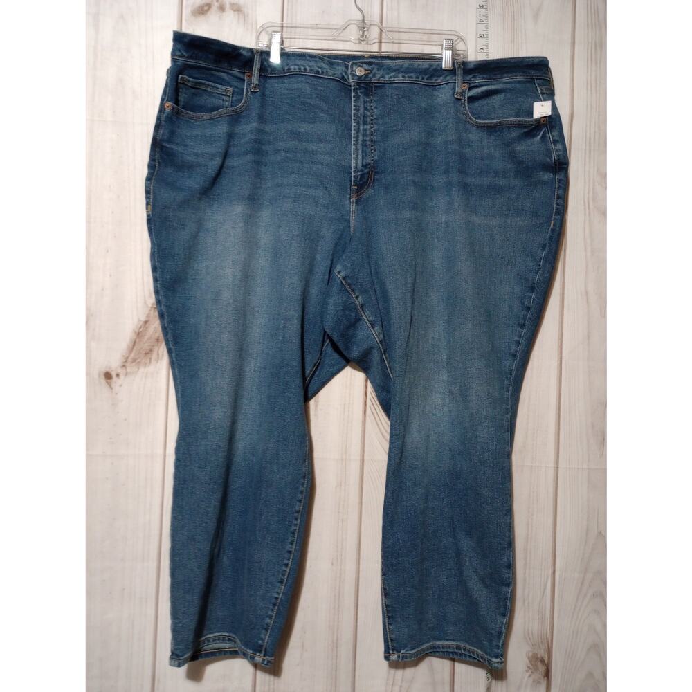 Old Navy Jeans Womens 30 Blue‎ High Rise Curvy OG Straight Extra Stretch Denim